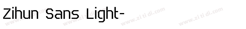 Zihun Sans Light字体转换